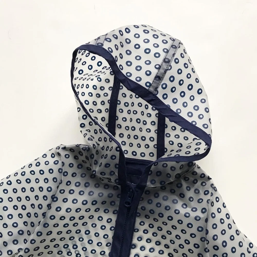 Babygap navy transparent hooded rain jacket EUC 3-6 months